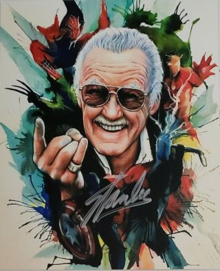 Stan Lee Autographed Signed 8x10 Photo (spider Man) Reprint,