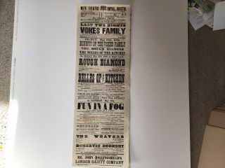 Poster.  Theatre Royal Bristol.  1878.  Vokes Family.