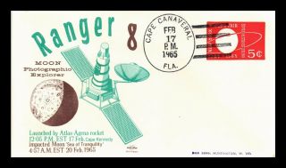 Dr Jim Stamps Us Ranger 8 Moon Explorer Space Craft Event Cover 1965