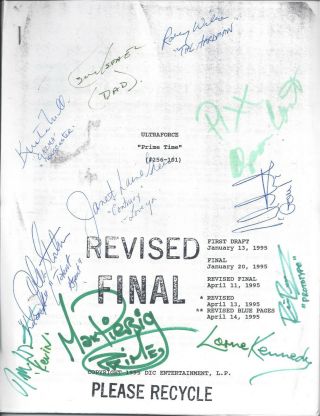 Ultraforce Animated Television Series - Four (4) Cast - Signed Production Scripts