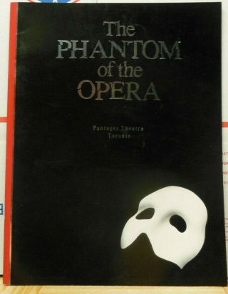Phantom Of The Opera 1989 Musical Souvenir Program Pantages Theatre Toronto