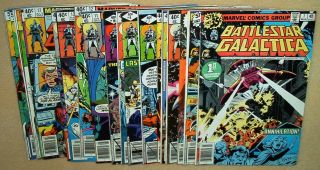 Battlestar Galactica - Complete Marvel Comic Set Of 23 Issues From 1979 - 1981,  1 - 23