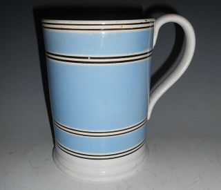 Antique Mochaware Mocha Softpaste Large Mug Blue 1815