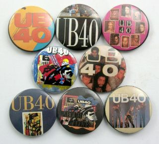 Ub40 Button Badges 8 X Vintage Ub40 Pin Badges Labour Of Love