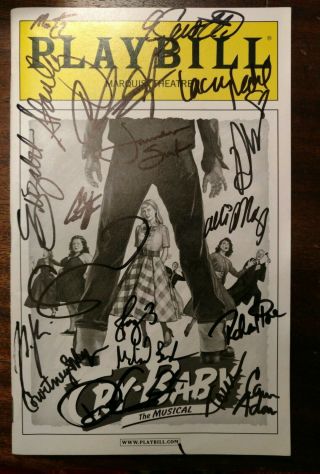 Cry - Baby The Musical Signed Playbill 5338