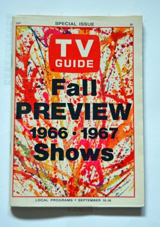 Pristine - 1966 Tv Guide - " King " Of Fall Previews - Star Trek,  Green Hornet