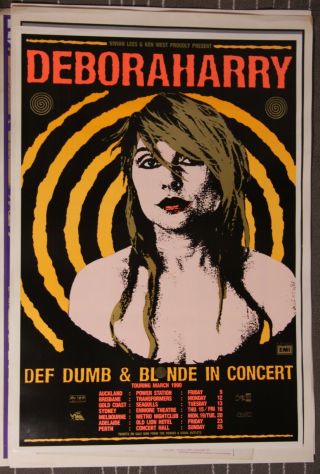Deborah Harry Blondie Def Dumb & Blonde Tour Poster John Foy Design