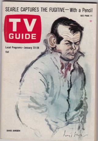 Tv Guide Chicago 1966 Jan.  David Janssen