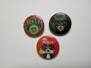 3 X Mr Pickles Buttons (25mm,  Badges,  Pins,  Heavy Metal,  Animation,  Horror)