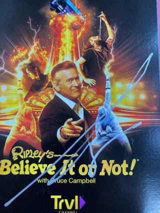 Ripley’s Believe It Or Not Signed Card Bruce Campbell 2019 Sdcc San Diego Comic