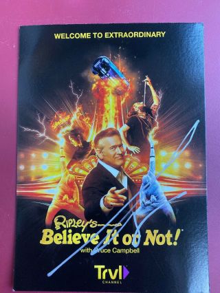 Ripley’s Believe It Or Not Signed Card BRUCE CAMPBELL 2019 SDCC San Diego Comic 2