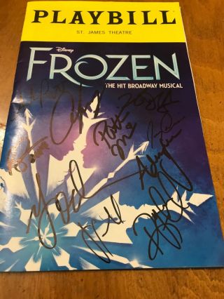 Disney’s Frozen Broadway Cast Signed Playbill