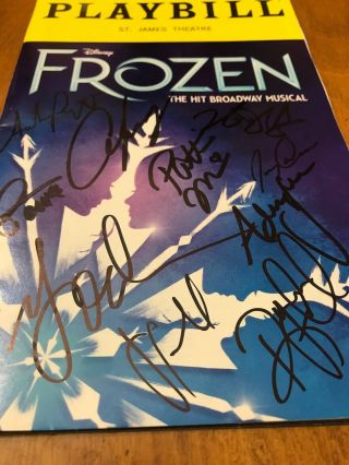 Disney’s Frozen Broadway Cast Signed Playbill 2