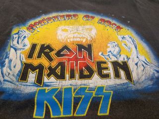 KISS Monsters Of Rock Donington Official T Shirt Guns n Roses Megadeth Van Halen 2