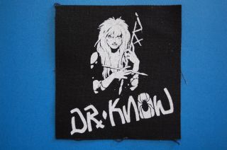 Dr.  Know Cloth Patch (cp78) Punk Rock Dr Know Germs Dead Kennedys Adicts Fear