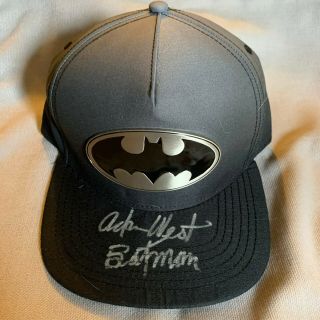Adam West Autographs Bat Hat Rare In Person Signed With Picture Proof