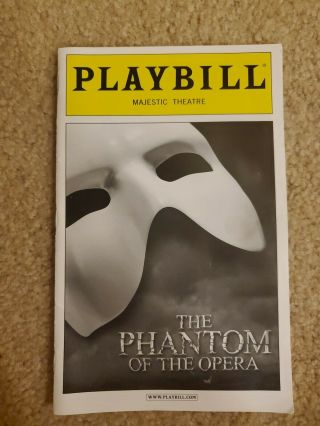 Nyc Broadway Phantom Of The Opera Playbill - Majestic Theatre Performance