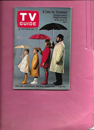 1968 Tv Guide (family Affair/anissa Jones/kathy Garver/laryssa Lauret/brian Keith