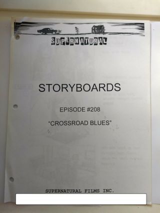 Rare Supernatural Cast & Crew Storyboards Episode 208,  Scenes 9 - 13