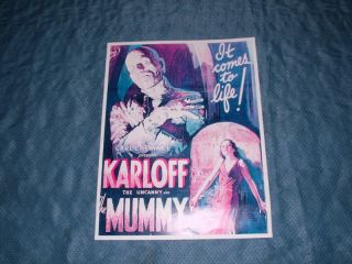 Carl Laemmle Karloff The Mummy Mini Movie Poster