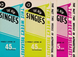 1970 - 1971 13 Record Release Flyers " The Singles " - Weekly List Of 45 