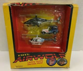 Vintage 1984 Ertl Airwolf 3 Piece Gift Set 3274w Re Glued