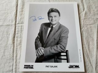 2001 Pat Sajak Wheel Of Fortune Autograph Signed B&w Photo 10 " X8 "