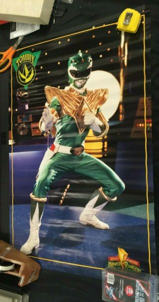 1994 Mighty Morphin Power Rangers Poster Tommy Green Ranger In Wrap
