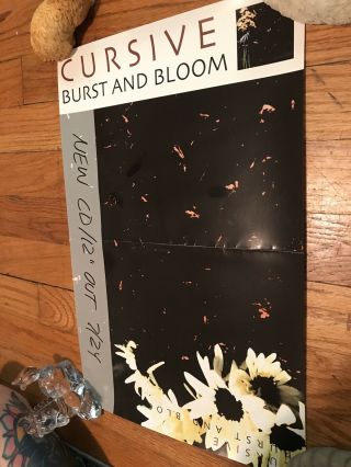 Cursive band Burst And Bloom Poster 2001 Rare emo shirt Vinyl Cd Bright Eyes 2