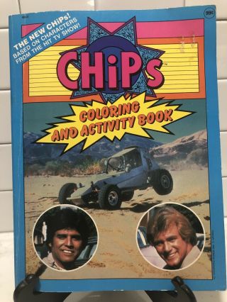 Vintage - Chips - (tv Show) Coloring Book - 1983 Authorized Ed.