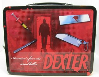 Sdcc 2013 Dexter Lunchbox Set (action Figure,  Blood Slides,  & Talking Keychain)