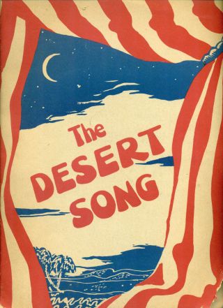 The Desert Song 1946 Broadway Large Souvenir Photo Program With Piazza Insert
