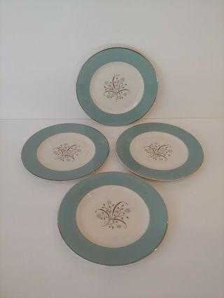 Vintage Syracuse China Bread Plates (set Of 4) Meadow Breeze Pattern