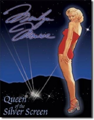 Marilyn Monroe Metal/tin Sign: Queen Of The Silver Screen (840)