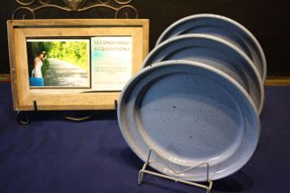 Dansk Nielstone Blue 10 " Dinner Plate Set Of 3 Nr/japan A30