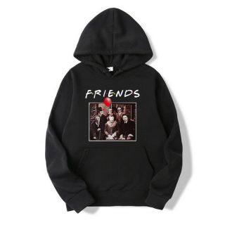 Horror Friends Pennywise Michael Myers Jason Voorhees Hooded Sweatshirt Fall Top
