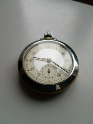 German GDR 60 ' s RUHLA Mechanical Pocket Watch 2