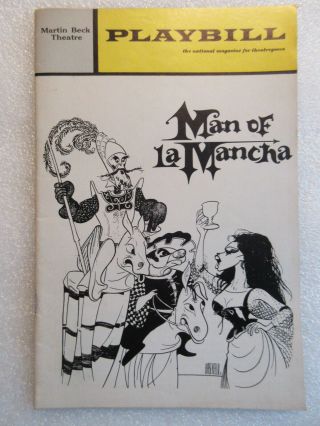 Man Of La Mancha Playbill Martin Beck Theatre 1971 Nyc Broadway Gideon Singer