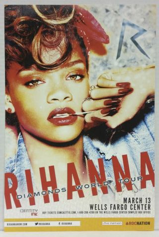 Rihanna 2013 Concert Poster - Diamonds World Tour