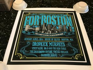 Dropkick Murphys - " For Boston " Concert Poster Boston,  Massachusetts 4/28/13