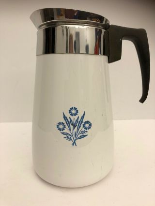 Corning Ware Blue Cornflower 10 Cup Coffee Percolator Pot Only E1210