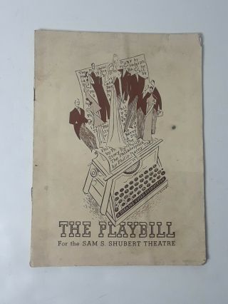 Vintage Sam S.  Shubert Theatre Playbill 1939 - The Philadelphia Story,  40 Pages