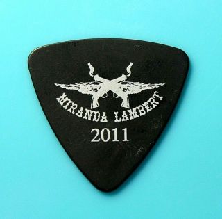 Miranda Lambert // Aden Bubeck 2011 Concert Tour Guitar Pick // Black/white Bass