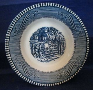 Currier & Ives Royal Ironstone Berry Bowl Children At Fence