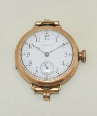 Elgin Lady Raymond Vintage Pocket Wrist Watch 5/0s 15j Gr 380 C.  1912 Keystone