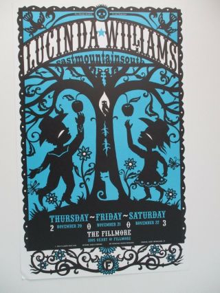 Lucinda Williams Fillmore Poster Bill Graham F599 Hugh D 