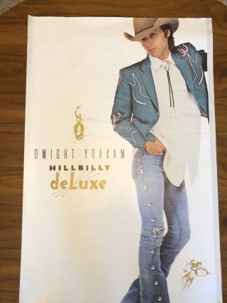 Vintage Dwight Yoakam Poster Hillbilly Deluxe 1987 Rare
