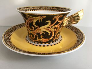 Rosenthal Meets Versace Barocco Tea Cup And Saucer 6 1/4 Inch