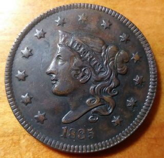 1835 Large Cent 1c Double Profile Xf Details