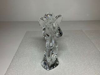 Baccarat France Clear Crystal Angel Playing Horn Trumpet Figurine